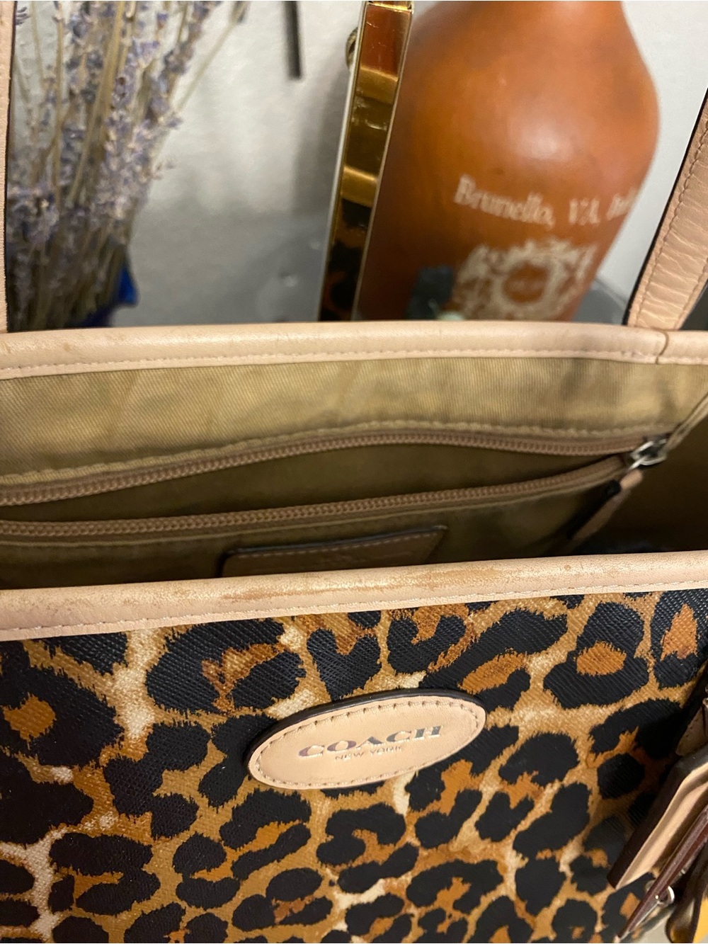 Coach Metro Ocelot leopard print coated canvas tote - Picture 6 of 16